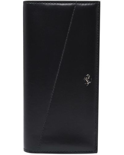 Ferrari Black Leather 'yen' Wallet