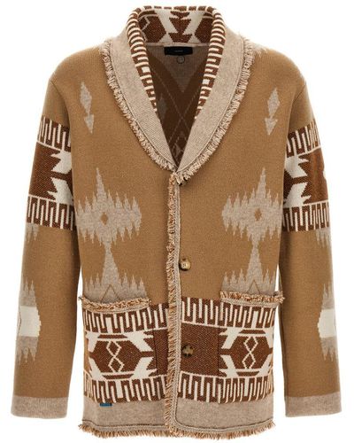 Alanui Icon Sweater, Cardigans - Brown