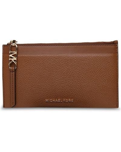 Michael Kors Brown Leather Cardholder