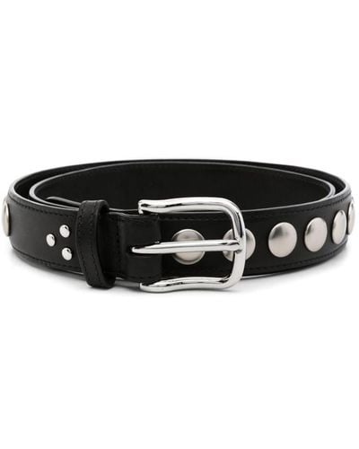 Jérôme Dreyfuss Studded Leather Belt - Black