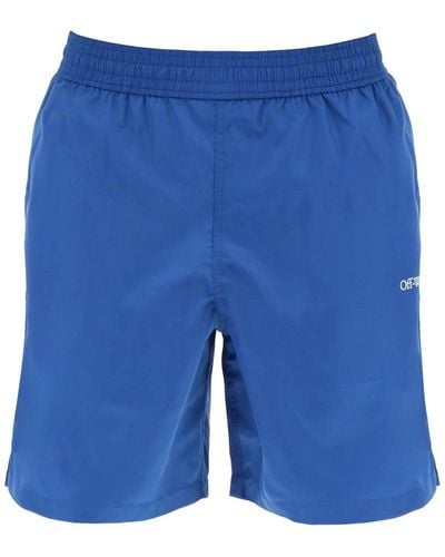 Off-White c/o Virgil Abloh Surfer Sea Bermuda Shorts - Blue
