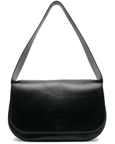 Peter Do Debossed-logo Leather Shoulder Bag - Black