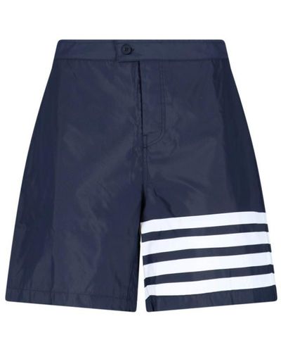 Thom Browne 4-bar Board Shorts - Blue