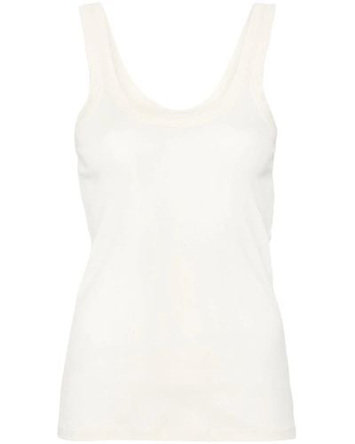 Lemaire Rib Tank Top - White