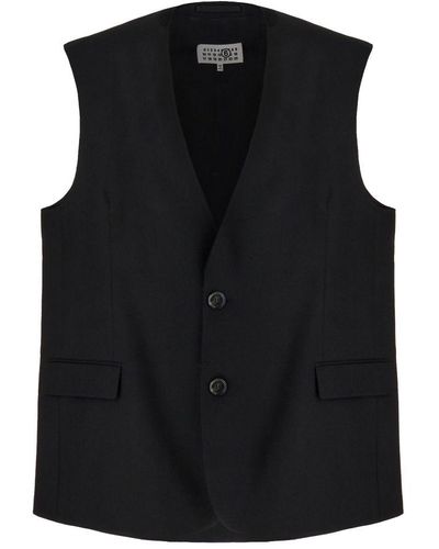 MM6 by Maison Martin Margiela Mm6 Jackets & Vests - Black
