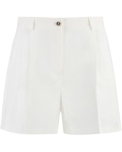 Pinko Linen Shorts - White