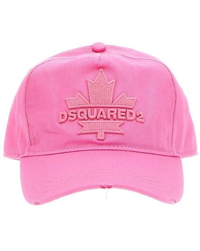 DSquared² Logo Embroidery Cap Hats - Pink