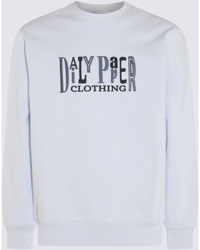 Daily Paper Light Blue Cotton Sweatshirt - White