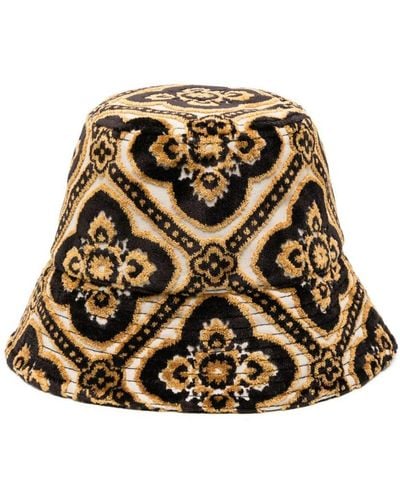 Etro Jacquard Velvet Bucket Hat - Natural