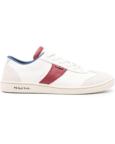 PS by Paul Smith Muller Panelled Leather Trainers - Pink