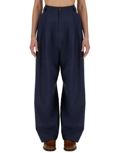 Alysi Canvas Trousers - Blue