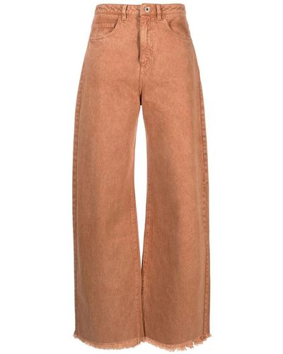 Marques'Almeida High-rise Boyfriend Jeans - Women's - Cotton/organic Cotton/recycled Cotton - Brown