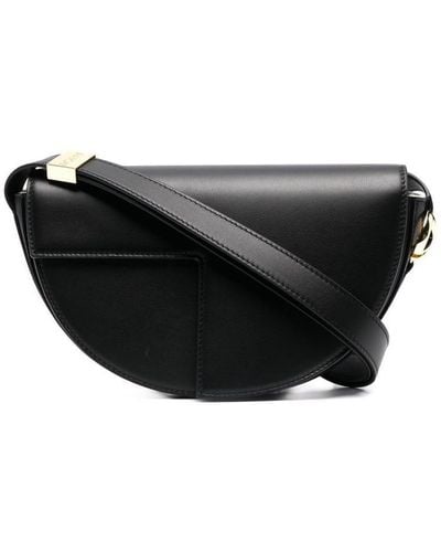 Patou Le Leather Shoulder Bag - Black