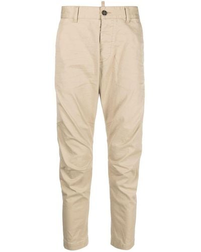 DSquared² Cotton Chino Trousers - Natural
