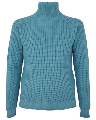 FILIPPO DE LAURENTIIS Raglan Sleeve Extra Fine Turtleneck Pullover - Blue