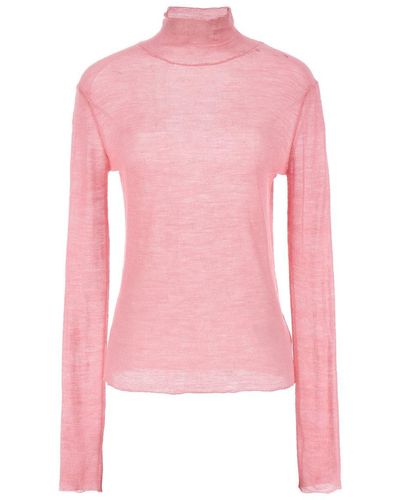 Jil Sander Semi-sheer Sweater Sweater, Cardigans - Pink