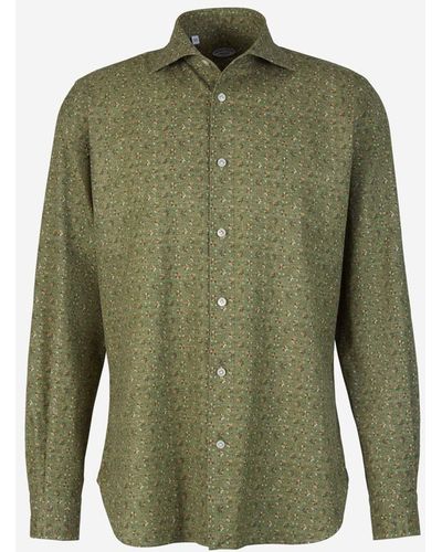 Vincenzo Di Ruggiero Printed Cotton Shirt - Green