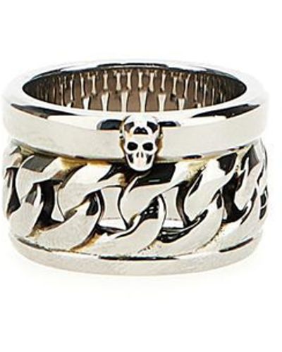 Alexander McQueen Ring - Metallic