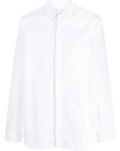 Jil Sander Long-Sleeved Poplin Shirt - White
