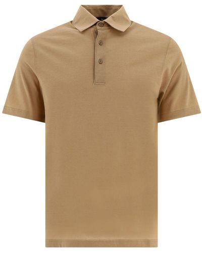 Herno Crêpe Jersey Polo Shirt - Natural