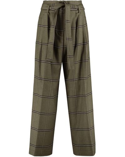 Pinko Technical Fabric Trousers - Green