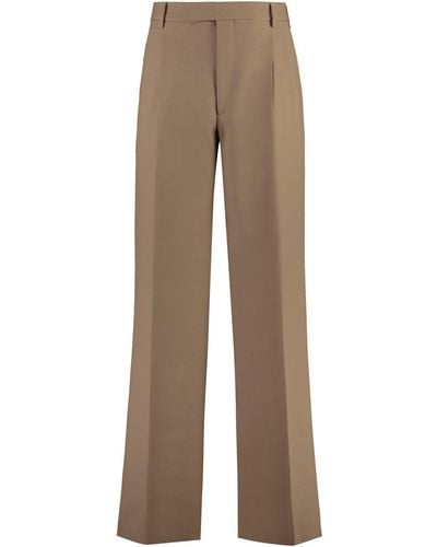 Gucci Fluid Drill Trousers - Brown