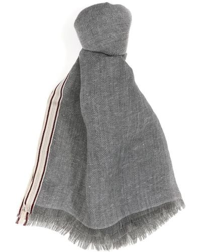 Gray Brunello Cucinelli Scarves and mufflers for Men | Lyst