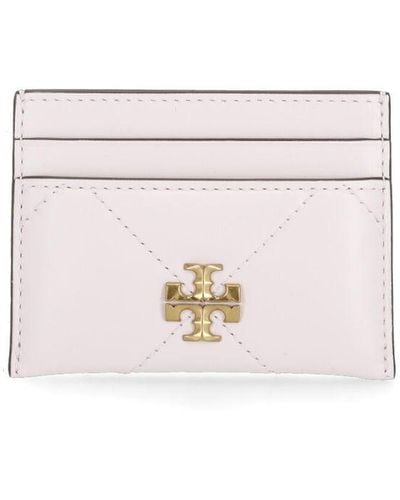 Tory Burch 'Kira Diamond' Leather Card Holder - Pink