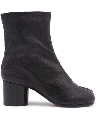 Maison Margiela Leather Tabi Boots - Black