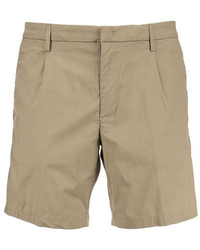 Dondup Fergus - Cotton Blend Shorts - Natural