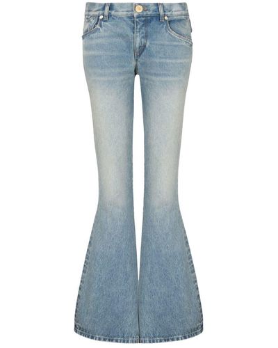 Balmain Low-rise Bootcut Jeans - Blue