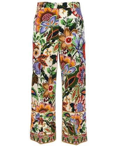 Etro Floral Culotte Pants - Blue