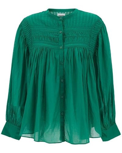 Isabel Marant 'Plalia' Shirt With Embroideries - Green
