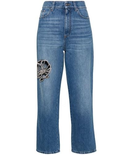 Stella McCartney Crystal-embellished Jeans - Blue