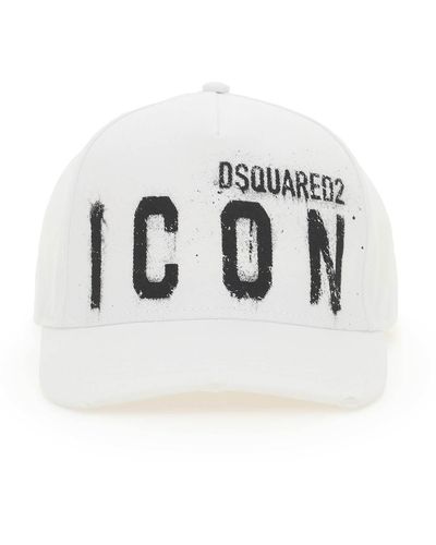 DSquared² 'icon Spray' Baseball Cap - White