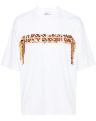 Lanvin Curb T-Shirt With Embroidery - White