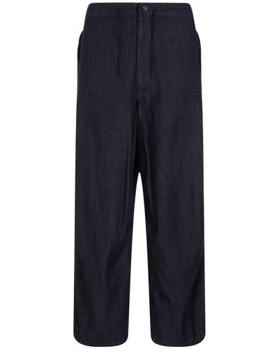Giorgio Armani Cropped Trousers - Blue