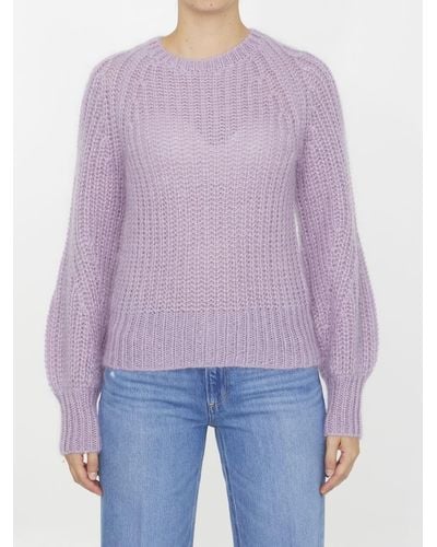 Zimmermann Chunky Knit Pure Wool Sweater - Purple