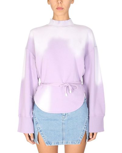 The Attico Lace-up Sweatshirt - Purple