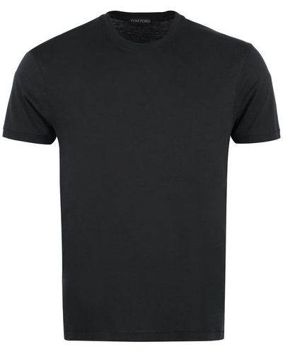 Tom Ford Cotton Crew-Neck T-Shirt - Black