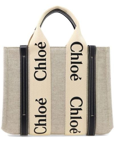 Chloé Chloé Woody Small Handbag - Natural