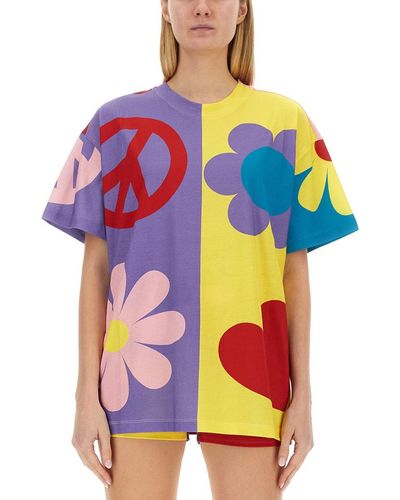 Moschino Jeans Jersey T-shirt Symbols - Multicolor