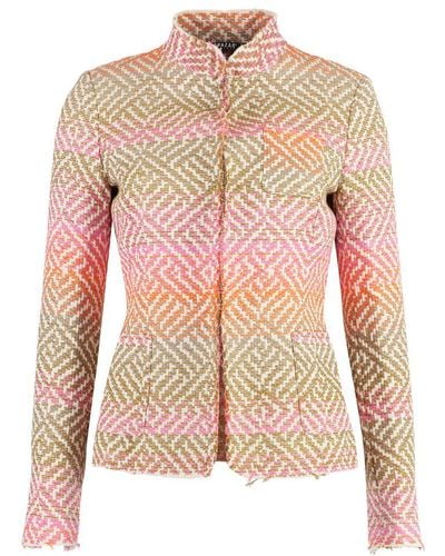 Bazar Deluxe Cotton Blend Jacket - Pink