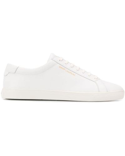 Saint Laurent Andy Leather Low-top Leather Trainers - White