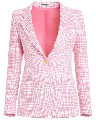 Tagliatore 0205 J-Parigi Single-Breasted Two-Button Jacket - Pink