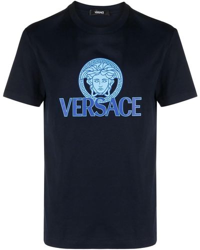 Versace Navy Medusa T-shirt - Blue