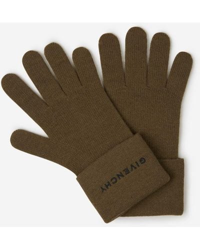 Givenchy Wool Knitted Gloves - Green