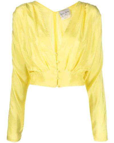Forte Forte V-neck Buttoned Blouse - Yellow
