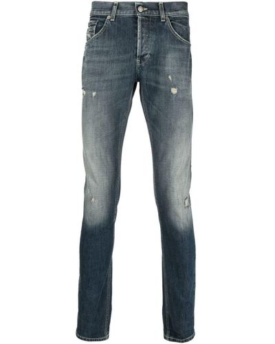 Dondup Low-rise Straight-leg Jeans - Blue