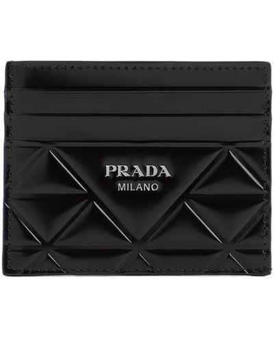 Prada Leather Cardholder Smallleathergoods - Black